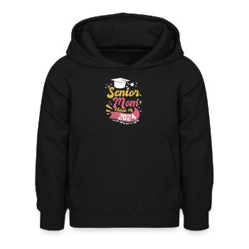 Senior Mom Class of 2024 Funny Graduation Party - Kinder Hoodie - Schwarz - Vorne - AI Model Kid Female (0cm)