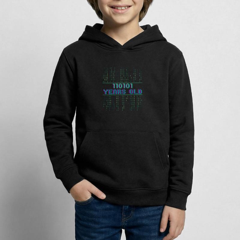 53e anniversaire 53 ans Codeur de code binaire Sweat à capuche Enfant