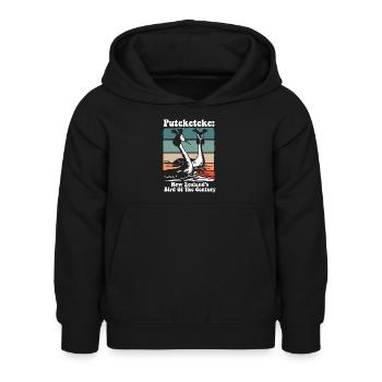 Puteketeke L’oiseau du siècle de Nouvelle-Zélande - Sweat à capuche Enfant - noir - Devant - AI Model Kid Female (0cm)