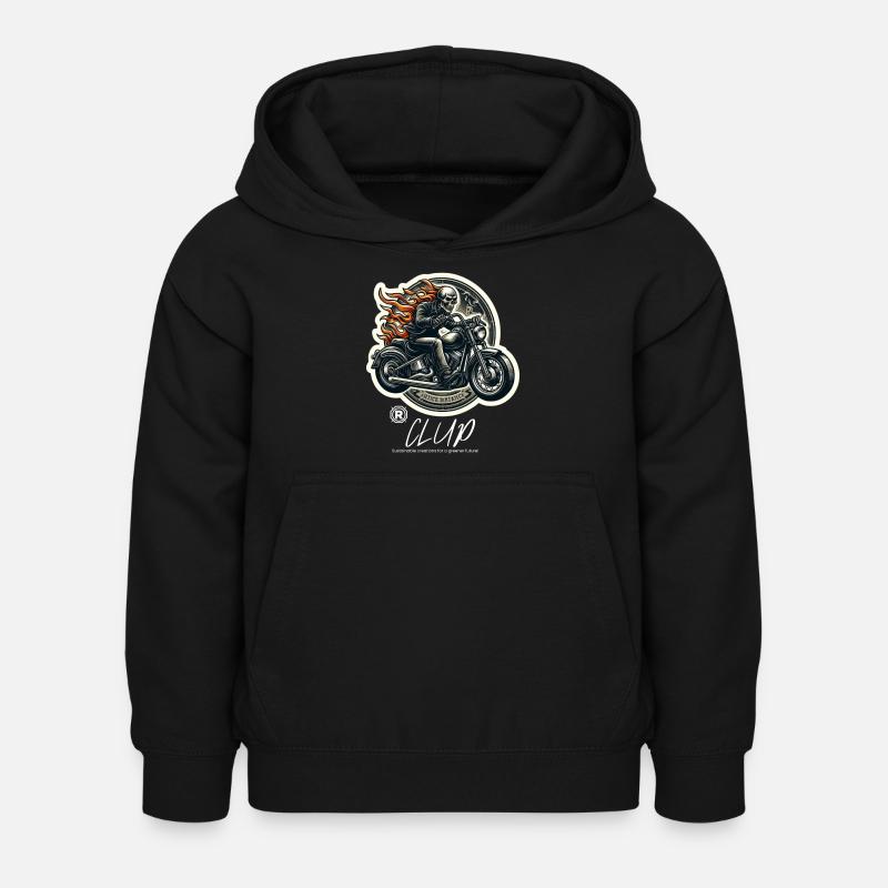 Club de motards - Sweat à capuche Enfant - noir