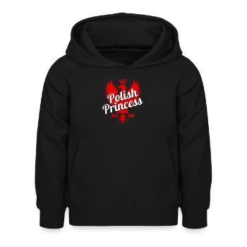 Princesse Polonaise - Polen - Prinzessin Pologne Polska - Sweat à capuche Enfant - noir - Devant - AI Model Kid Female (0cm)