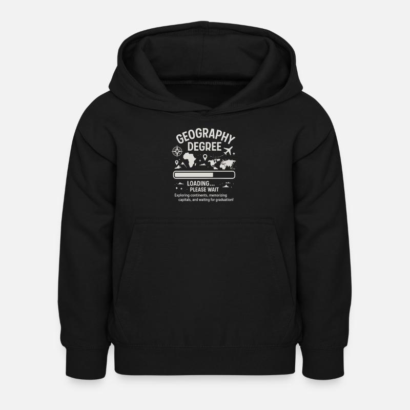 Geographie-Studium Laden - Kinder Hoodie - Schwarz