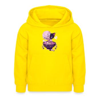 Kawaii Goth Pastel Chat Zombie Ramen - Sweat à capuche Enfant - jaune - Devant - AI Model Kid Female (0cm)