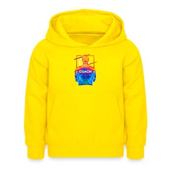 Trainer Coach Trainieren Training Sport Team - Kinder Hoodie - Gelb - Vorne - AI Model Kid Female (0cm)