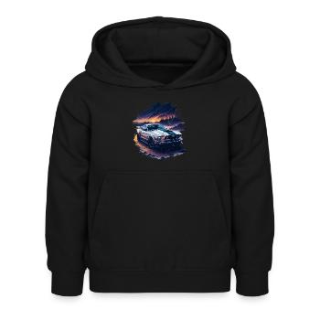 Sportwagen - Kinder Hoodie - Schwarz - Vorne - AI Model Kid Female (0cm)
