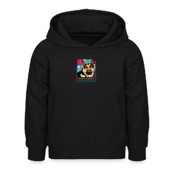 Treuer Deutscher Schäferhund - Kinder Hoodie - Schwarz - Vorne - AI Model Kid Female (0cm)