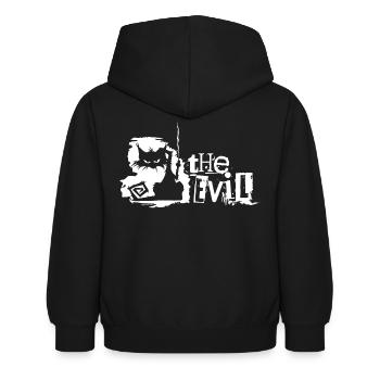 Freaky Cat The evil - Böse Katze macht Kratzer - Kinder Hoodie - Schwarz - Hinten - AI Model Kid Female (0cm)