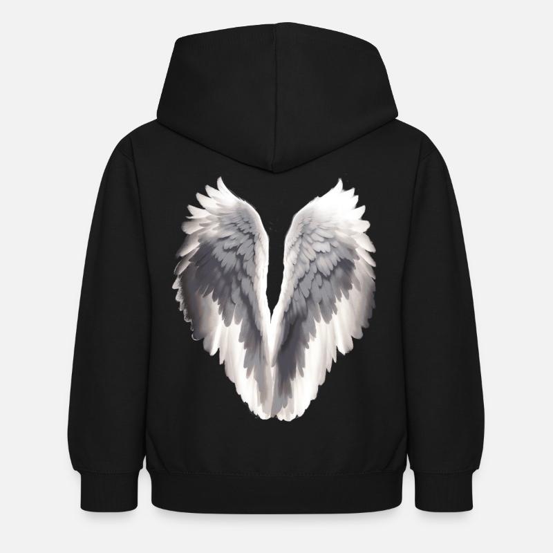 Ailes d’ange - Sweat à capuche Enfant - noir