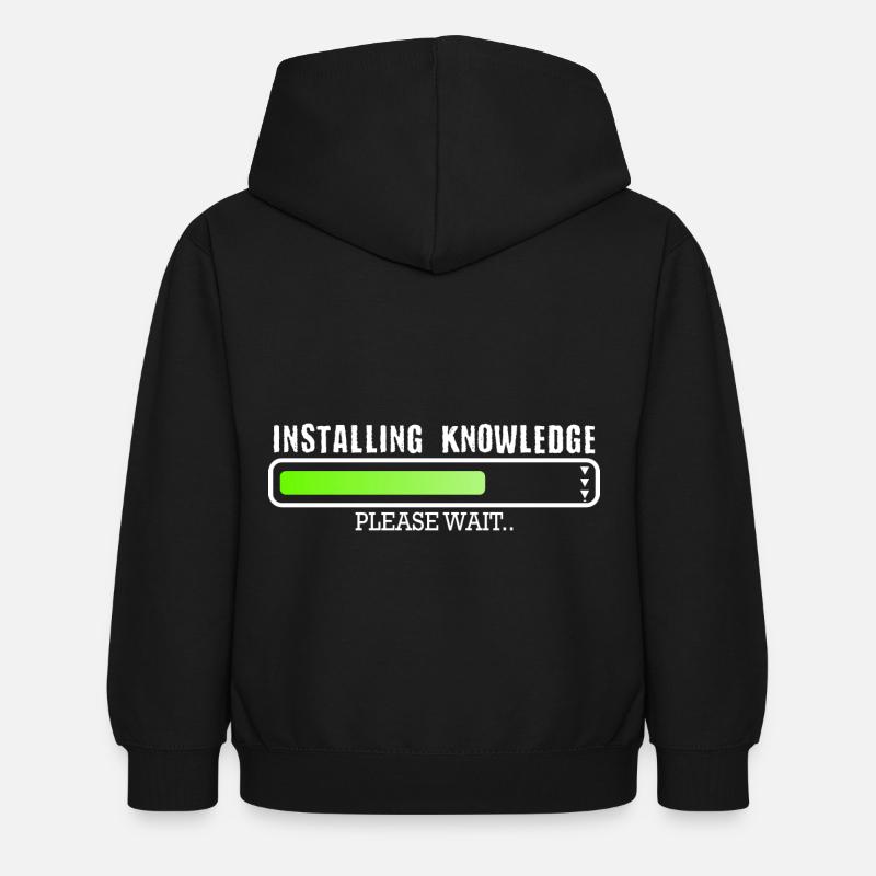 Installing Knowledge please wait - Kids Hoodie - black