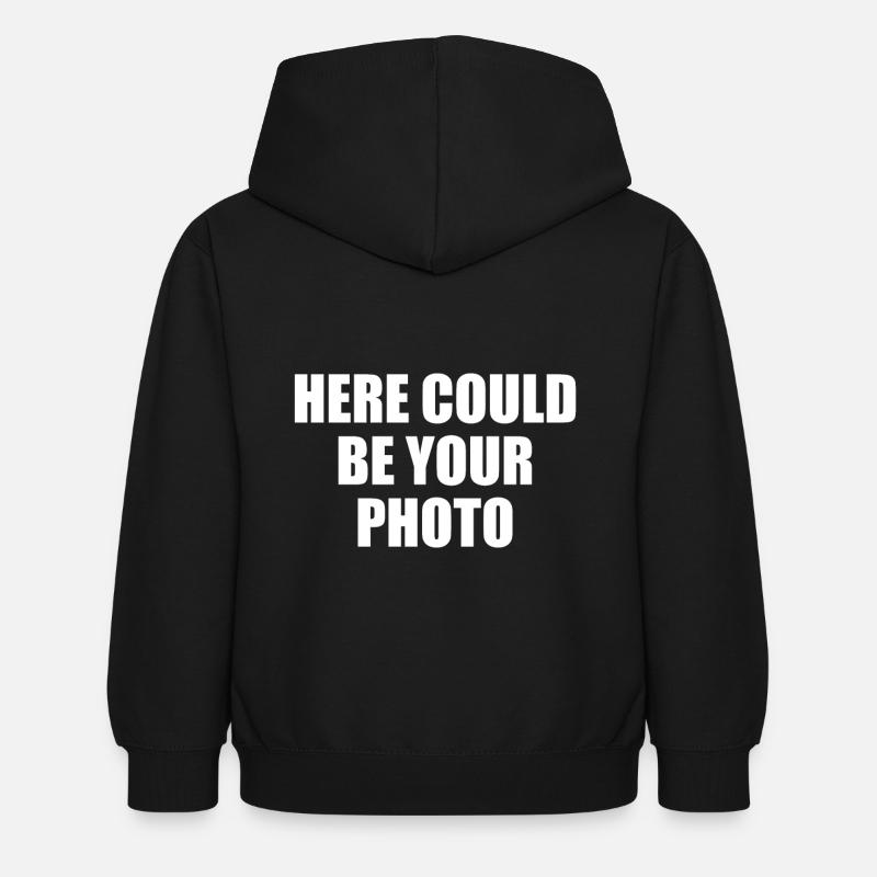 Here could be your photo create gift yourself - Kids Hoodie - black