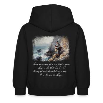 Skye Boat Song - Kinder Hoodie - Schwarz - Hinten - AI Model Kid Female (0cm)