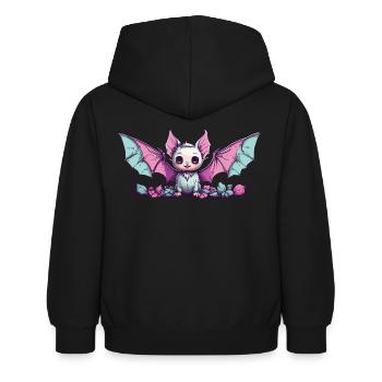 Esthétique Gothique Kawaii Bat e-girl Design - Sweat à capuche Enfant - noir - Dos - AI Model Kid Female (0cm)