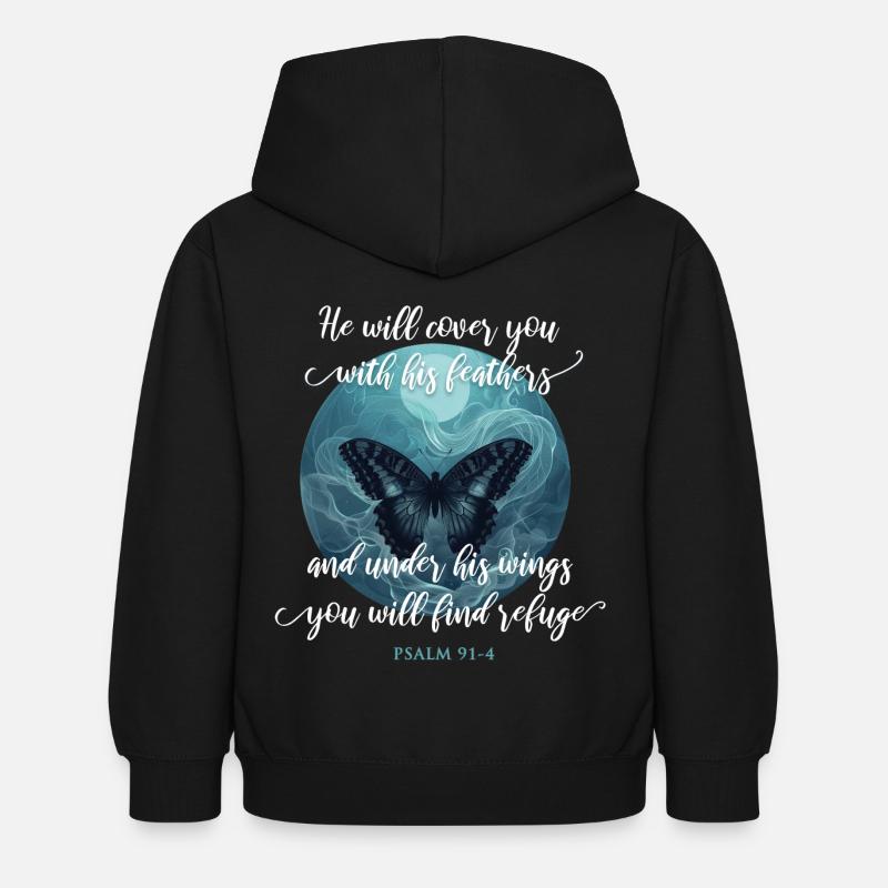 Chrétien Citation Bible Verset Religieux - Sweat à capuche Enfant - noir
