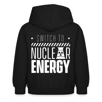 Zu Atomkraft wechseln Atom Kernkraft Nuklear - Kinder Hoodie - Schwarz - Hinten - AI Model Kid Female (0cm)