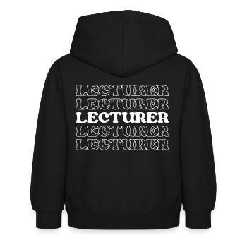 Lecturer Teacher Instructor Speaker Educator - Kids Hoodie - black - Back - AI Model Kid Female (0cm)