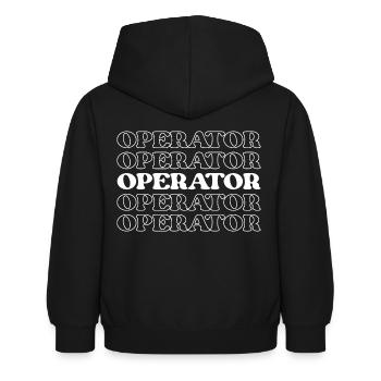 Operator Worker Technician Specialist Employee - Kids Hoodie - black - Back - AI Model Kid Female (0cm)