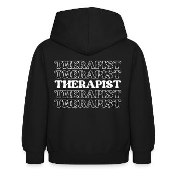Thérapeute Conseiller Guérisseur Psychothérapeute - Sweat à capuche Enfant - noir - Dos - AI Model Kid Female (0cm)