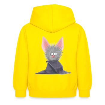 Bat, Night Owl, Bloodsucker, Wildlife, Baby - Kids Hoodie - yellow - Back - AI Model Kid Female (0cm)
