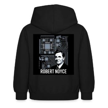 Patrimoine de l’Humanité - Robert Noyce - Sweat à capuche Enfant - noir - Dos - AI Model Kid Female (0cm)
