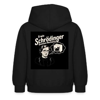 Patrimoine de l’humanité - Erwin Schrödinger - Sweat à capuche Enfant - noir - Dos - AI Model Kid Female (0cm)