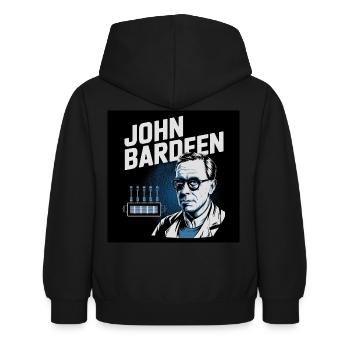 Patrimoine de l’humanité - John Bardeen - Sweat à capuche Enfant - noir - Dos - AI Model Kid Female (0cm)