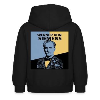 Erbe der Menschheit - Werner von Siemenz - Kinder Hoodie - Schwarz - Hinten - AI Model Kid Female (0cm)