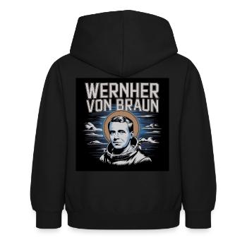 Patrimoine de l’humanité - Wernher von Braun - Sweat à capuche Enfant - noir - Dos - AI Model Kid Female (0cm)