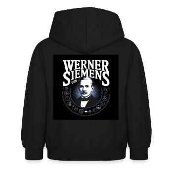 Erbe der Menschheit - Werner von Siemens2 - Kinder Hoodie - Schwarz - Hinten - AI Model Kid Female (0cm)