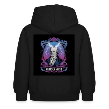 Patrimoine de l’humanité - Heinrich Hertz - Sweat à capuche Enfant - noir - Dos - AI Model Kid Female (0cm)