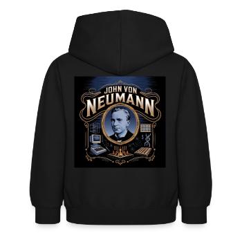 Erbe der Menschheit - John von Neumann - Kinder Hoodie - Schwarz - Hinten - AI Model Kid Female (0cm)