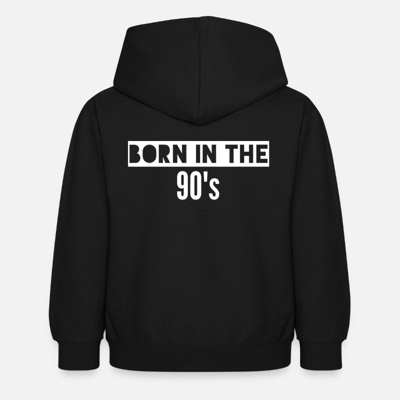 Né dans les années 90 - Sweat à capuche Enfant - noir
