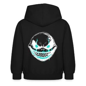 Attention vif - créature monstre - Sweat à capuche Enfant - noir - Dos - AI Model Kid Female (0cm)