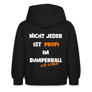 bumperball profi bubble ball sport - Kinder Hoodie - Schwarz - Hinten - AI Model Kid Female (0cm)
