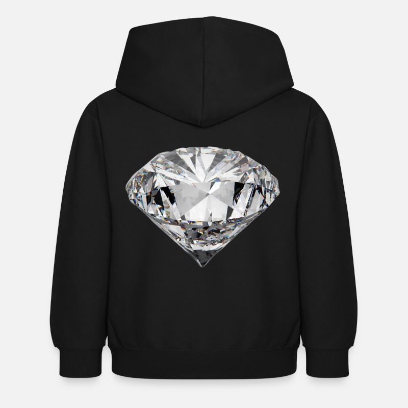 diamant - Sweat à capuche Enfant - noir