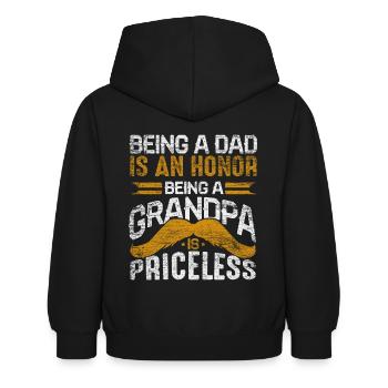 Opa - Kinder Hoodie - Schwarz - Hinten - AI Model Kid Female (0cm)