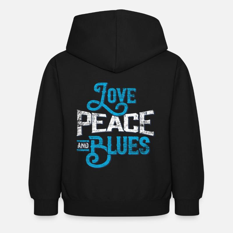 Blues - Sweat à capuche Enfant - noir