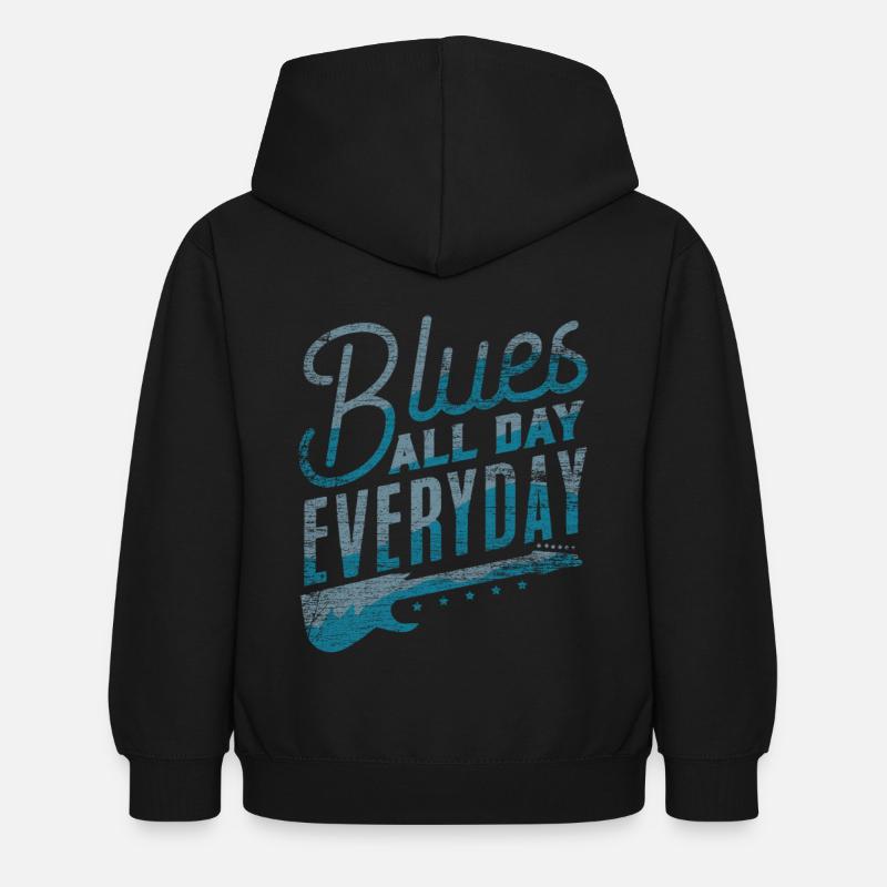 Blues - Sweat à capuche Enfant - noir