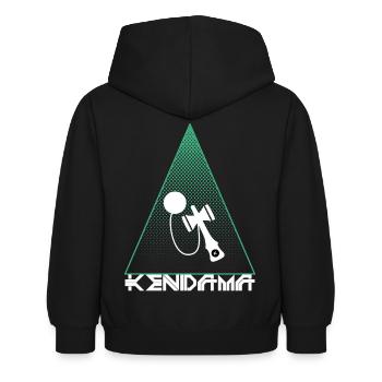 Kendama - Sweat à capuche Enfant - noir - Dos - AI Model Kid Female (0cm)