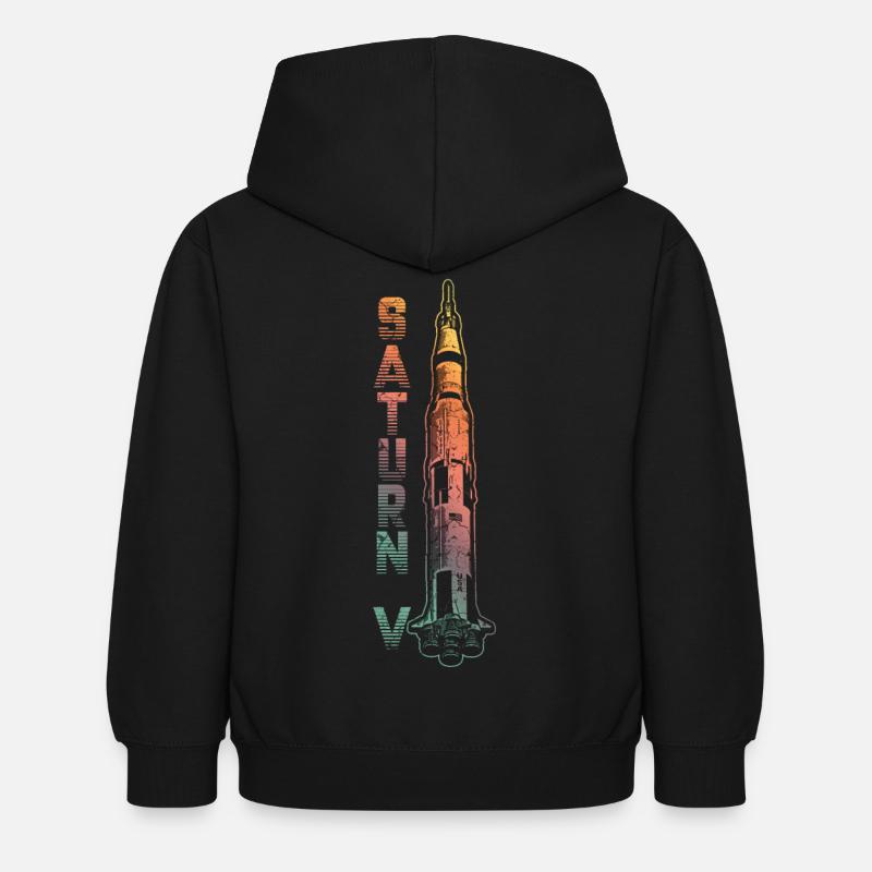 Saturn V Rocket - Kids Hoodie - black