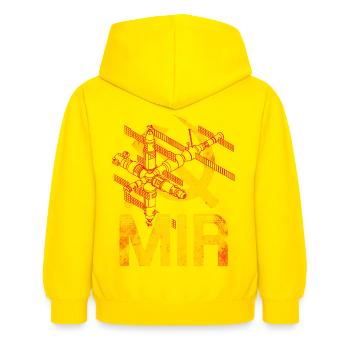 Soviet Space Station Mir - Kids Hoodie - yellow - Back - AI Model Kid Female (0cm)