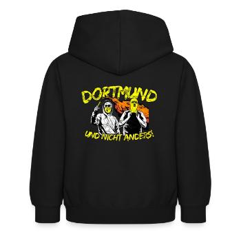 Dortmund und nicht anders UPDATE - Kinder Hoodie - Schwarz - Hinten - AI Model Kid Female (0cm)