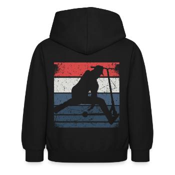 Stunt Scooter Kids Stuntscooter Scooter - Kids Hoodie - black - Back - AI Model Kid Female (0cm)