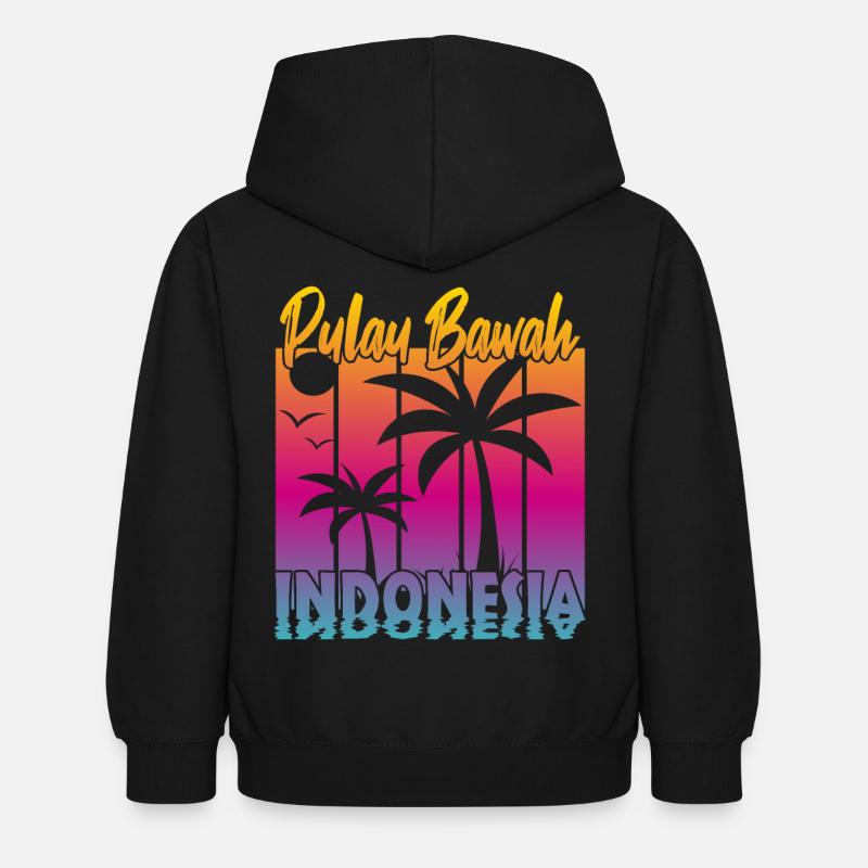 Pulau Bawah Indonésie - Sweat à capuche Enfant - noir