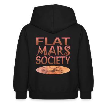 Flat Mars Society - Kinder Hoodie - Schwarz - Hinten - AI Model Kid Female (0cm)