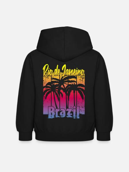 Rio de Janeiro Brésil - Sweat à capuche Enfant - noir