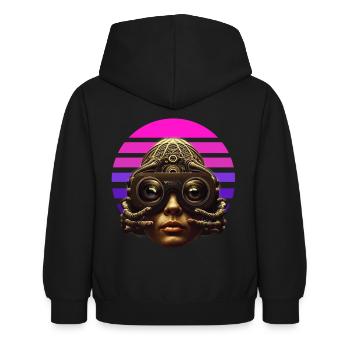 Virtual Reality Headset Future - Kids Hoodie - black - Back - AI Model Kid Female (0cm)