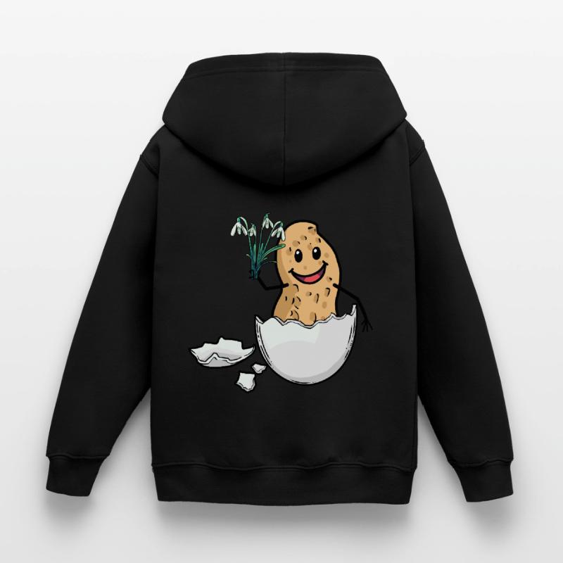 Easter Peanut Spring Easter Egg Flora Eggshell Kids Hoodie