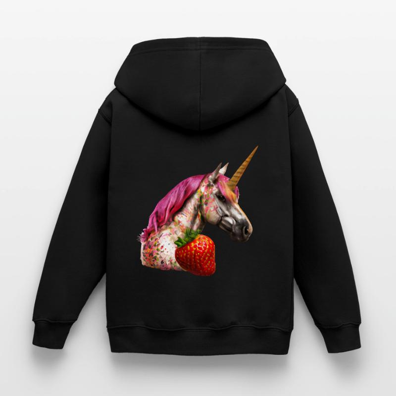 Conception de licorne fraise Sweat à capuche Enfant