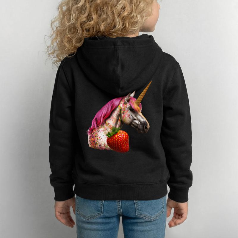 Conception de licorne fraise Sweat à capuche Enfant