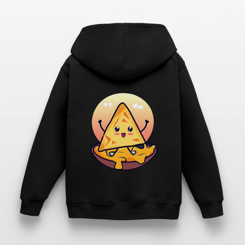 Nacho Chip in cremigem Käsebad Kinder Hoodie